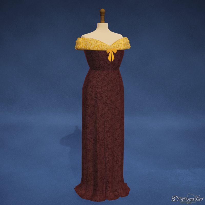 The dress designed in Dressmaker