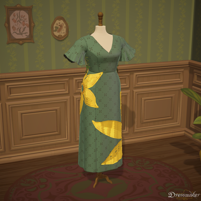 The dress designed in Dressmaker