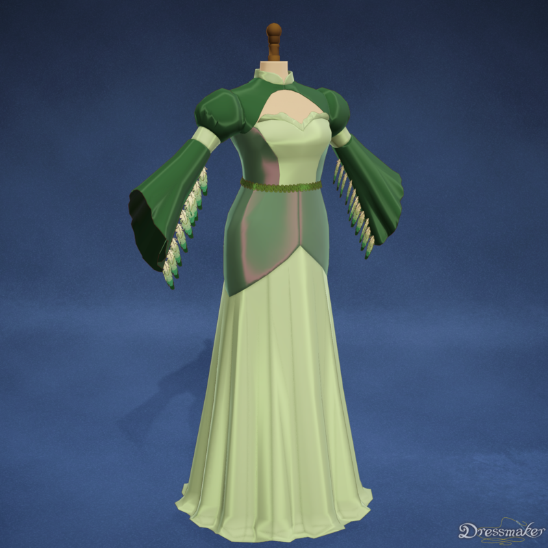 The dress designed in Dressmaker