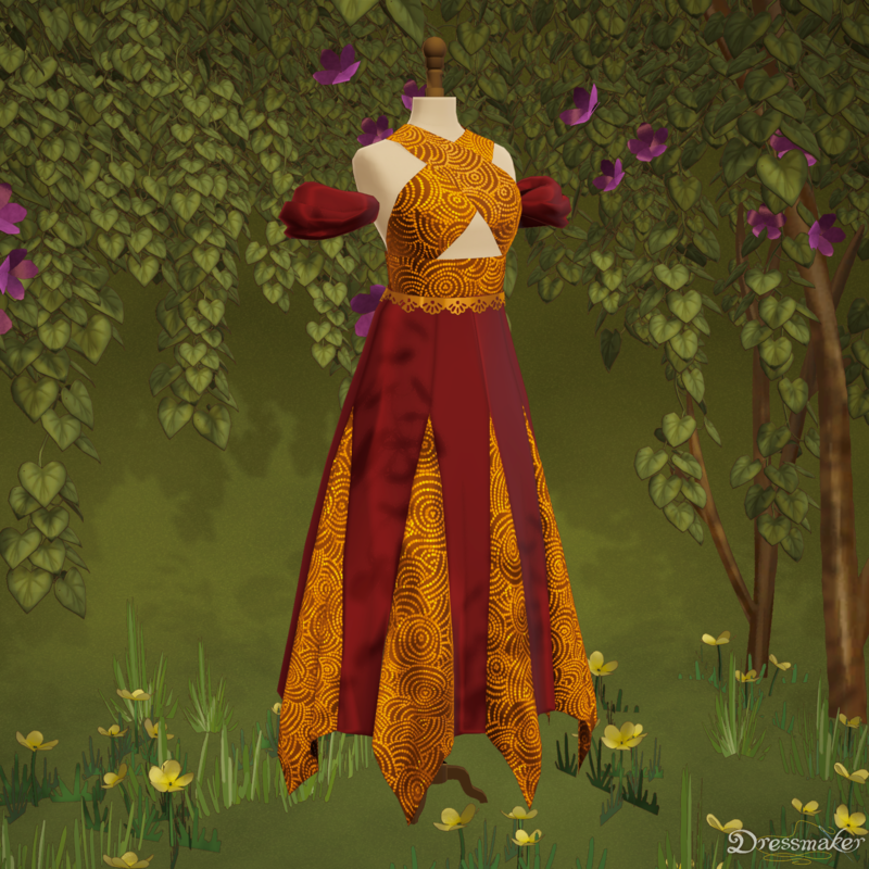 The dress designed in Dressmaker