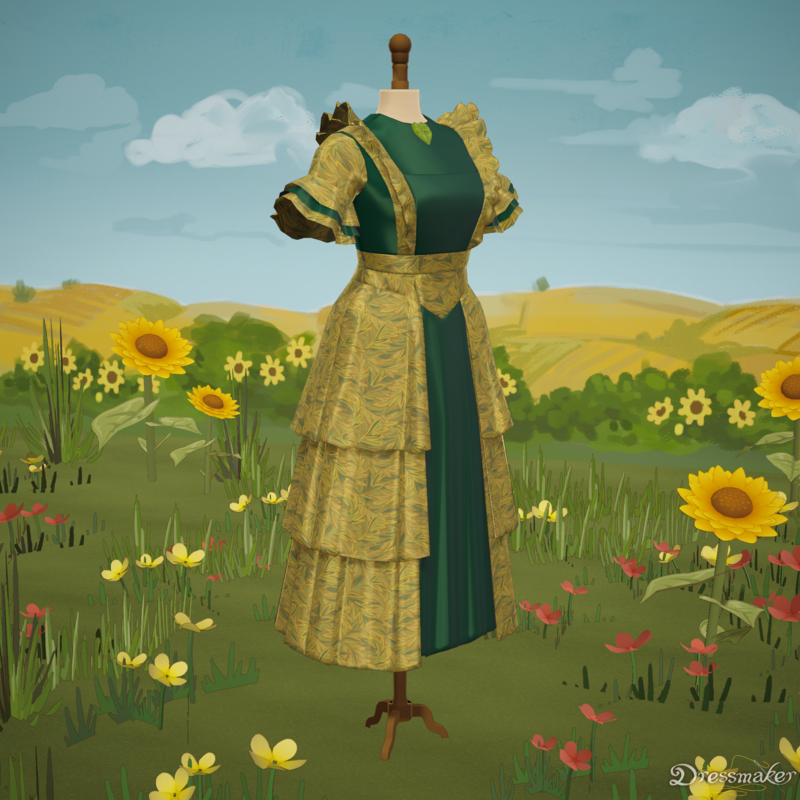 The dress designed in Dressmaker
