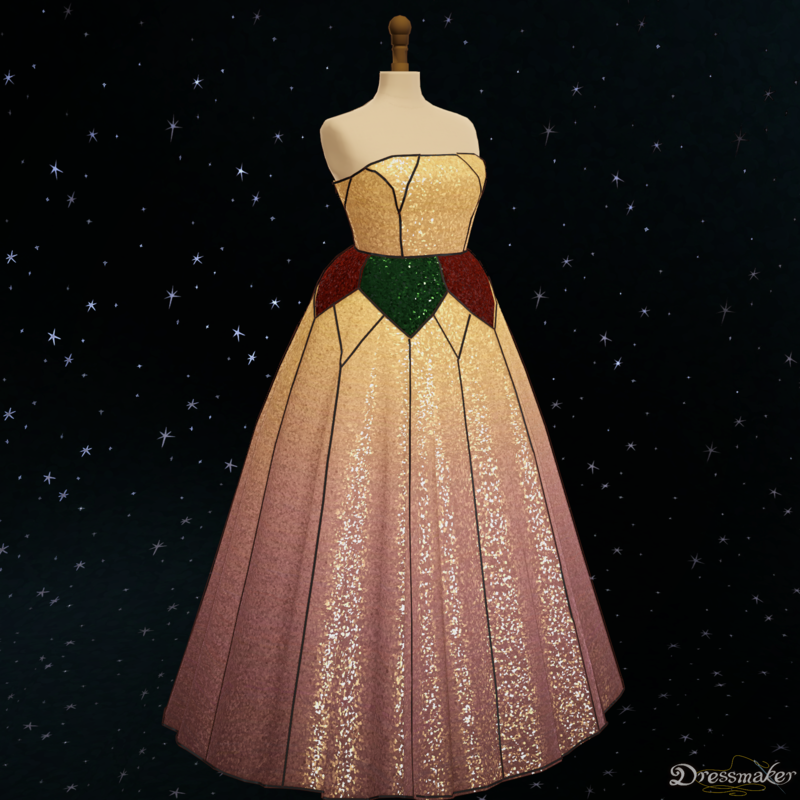 The dress designed in Dressmaker