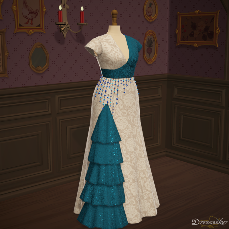 The dress designed in Dressmaker